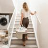 Лестничная корзина Портативная ручка Складная Плетеная Лестничные органайзеры Лестничная корзина для грязного белья Для инструментов Офис Квартира Домашнее хозяйство