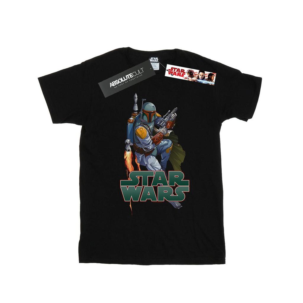 STAR WARS Футболка Boba Fett Fired Up для мальчиков