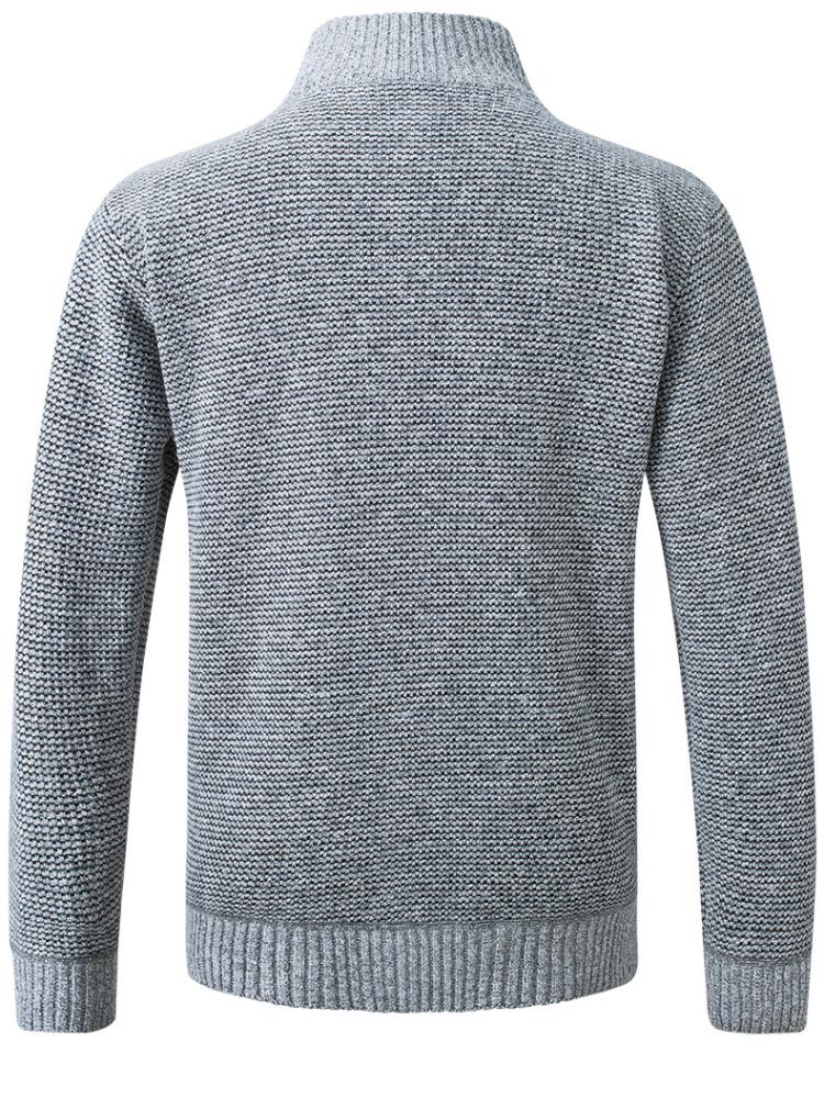 Осенний теплый кардиган, мужские флисовые свитера на молнии, куртки, мужские модные приталенные свитера, пальто