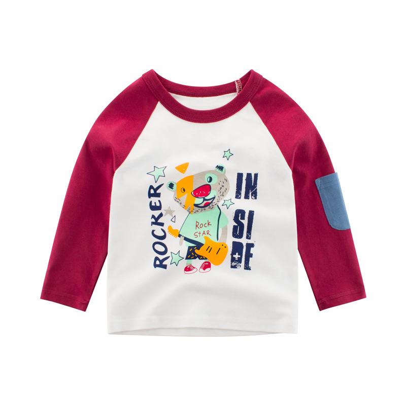 Весенне-осенняя детская одежда. Футболки с длинными рукавами для мальчиков. Детские нижние рубашки.