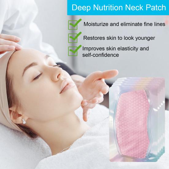 5 шт. патчи против морщин для шеи, увлажняющие укрепляющие патчи для шеи, разглаживающие коллагеновые подушечки для шеи, питательная пленка для шеи с камелией
