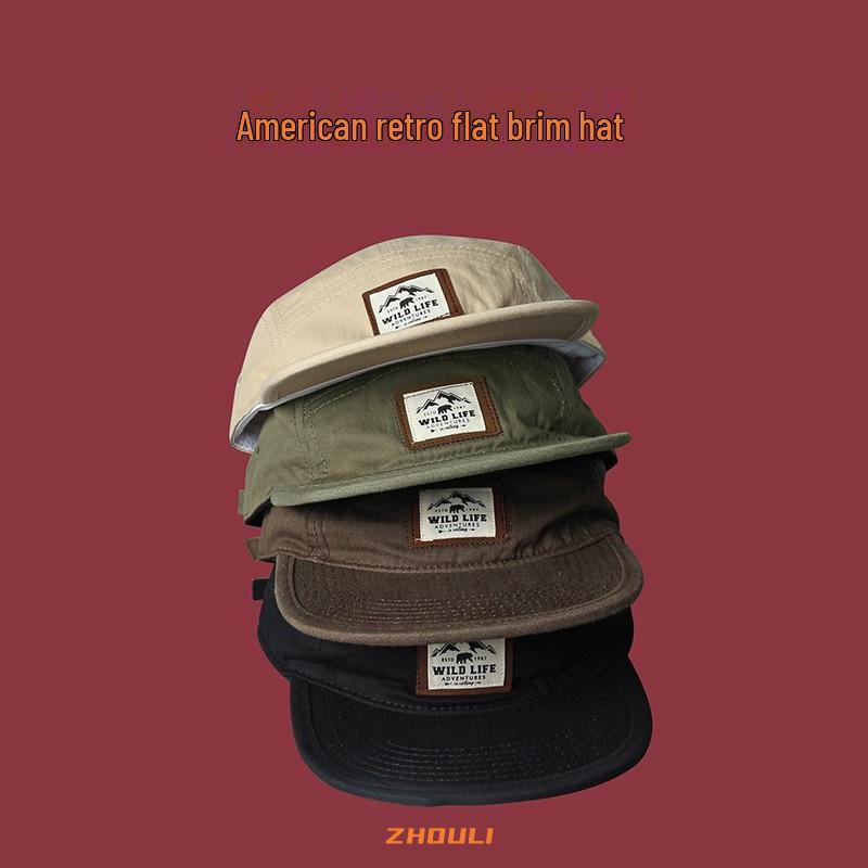 Американская ретро кепка с плоским козырьком: Унисекс Патч Модная Хип-хоп Шляпа на Весну/Осень