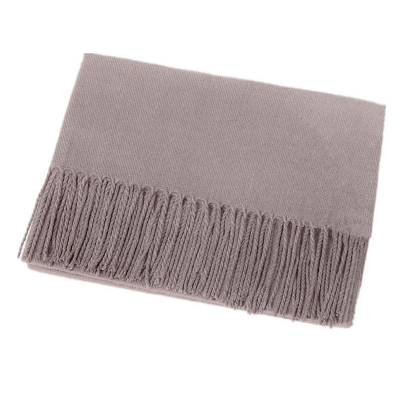 Camel Solid Color Scarf Autumn and Winter Warm Thickened Imitation Cashmere Shawl Dual-use Tassel Men's and Women's Couple Scarf Winter