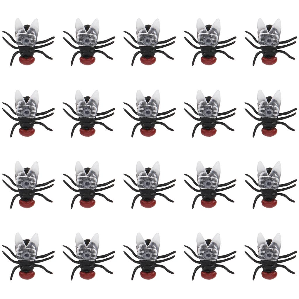20pcs Plastic Simulated Flies Toy Halloween Party Joke Flies Model Toy Accessory SetFlies