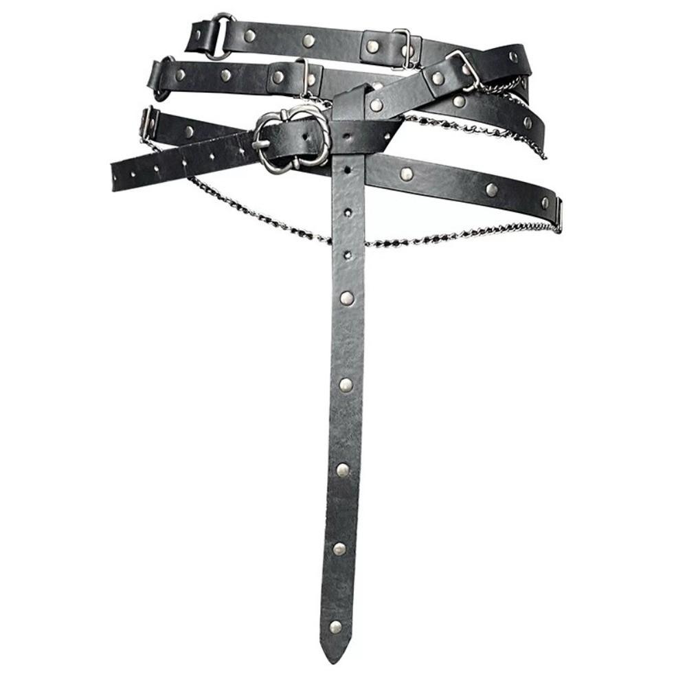 Metal Pin Buckle Viking Waist Belts Adjustable Chain Belt  Dress Wear