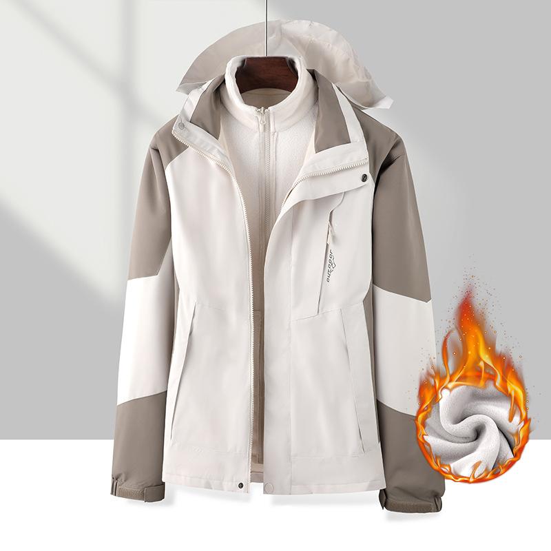 Куртка Мужской и Женский Комплект из двух частей, Утепленный флисовый комбинезон