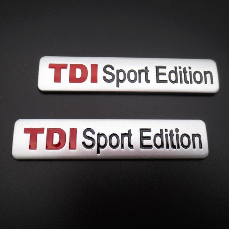Металлический красный TDI Sport Edition с логотипом Turbo Car, буквенная наклейка, эмблема, хромированные значки, наклейки