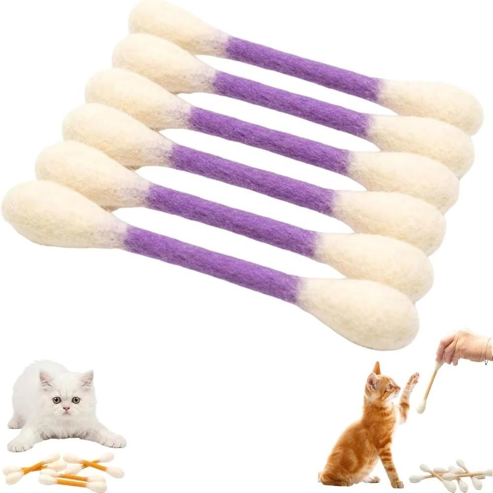 6PCS Felt Giant Swabs Cat Toy Soft Interactive Kick Stick Creative Kitten Toy Cat Lovers