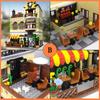 City Street View Building Blocks CAFE Shop Garden Hotel Restaurant Store Architecture Bricks Model Toy Gift For Kid