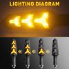 2X LED Motorcycle Turn Signals Indicator Amber Blinker Light Universal Flowing