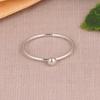 Современное минималистичное серебряное кольцо-шарик, Тонкое кольцо из стерлингового серебра, Элегантное штабелируемое кольцо для женщин.