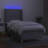 Maison Exclusive - Sommier à lattes de lit matelas LED Gris clair 90x200cm Tissu