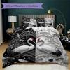 Gorgeous B&W Pattern Bedding uilt Set uilt Cover Pillowcase Home Decoration Birthday Gift (1 * duvet cover + 2 * pillowcase  without core)39