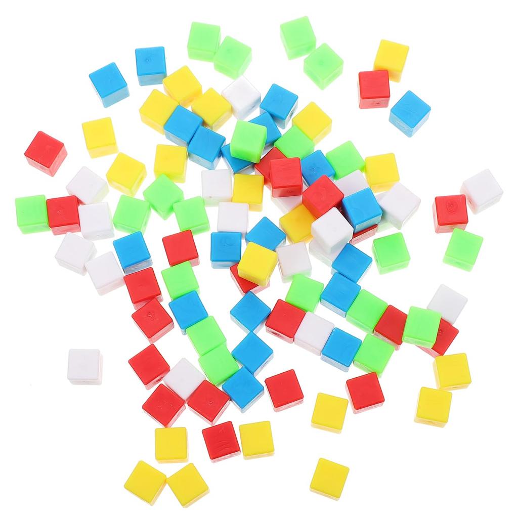 Alasum 200 Pieces Cube Blocks for Kids, Geometry Game Tiles, Toys, Fidget Pens, Square Blocks, Plastic Craft Cubes