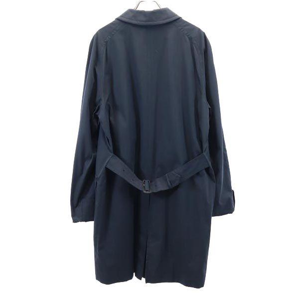 Burberry Сделано в Великобритании Пальто-стойка из нержавеющей стали 50 Темно-синий Пояс Мужское Б/у