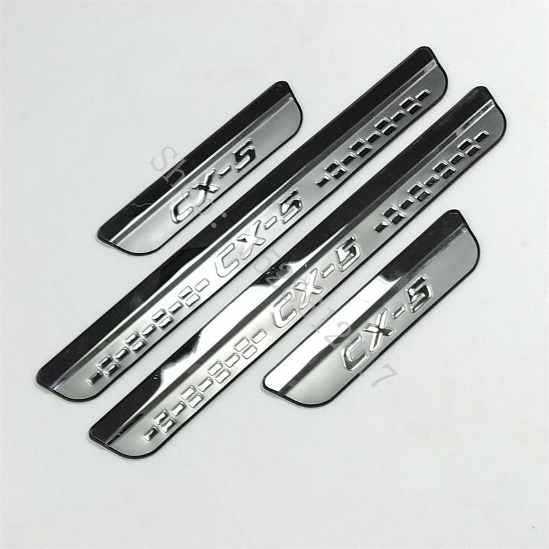 for Mazda CX-5 CX 5 CX5 2017~2024 Door Sill Guard Stainless Scuff Plate Door Sills Pedal Protector Car cover Car Accessories
