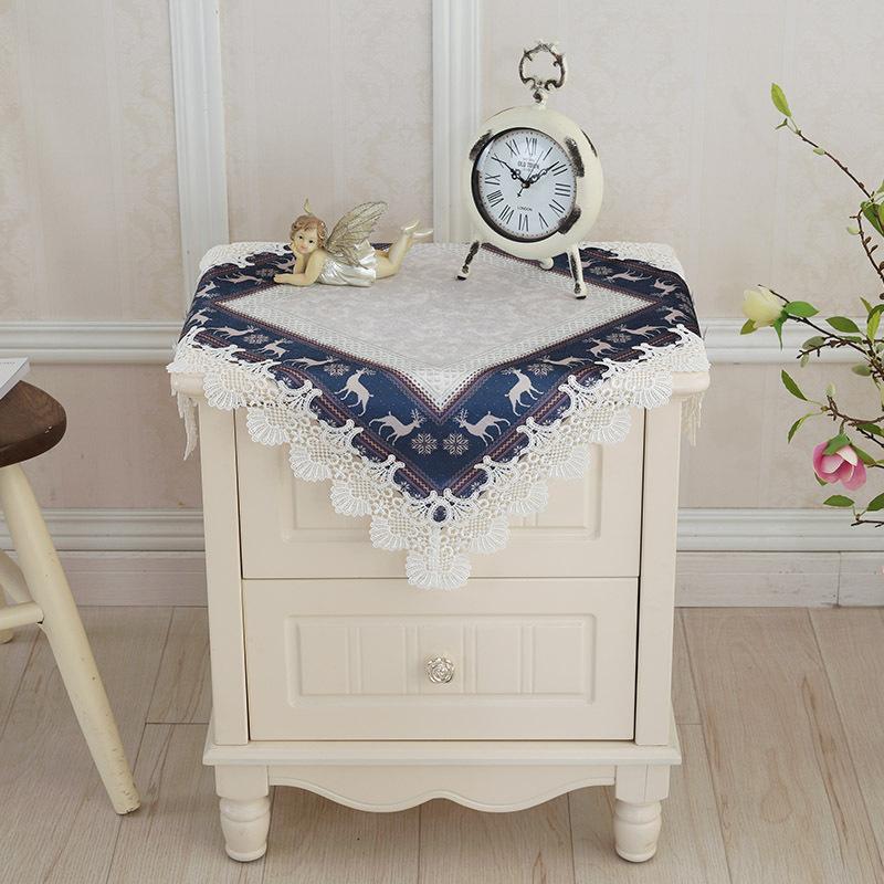 Tablecloth New Year Holiday Christmas Kitchen Dining Table Decorations For Home Tv Square Party Table Covers Christmas Ornaments