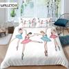 Комплект постельного белья с изображением балерины Комплект постельного белья с изображением балерины для девочек, комплект постельного белья Beauty Ballet Quilt Cover Twin Queen King Microfiber Bedwear
