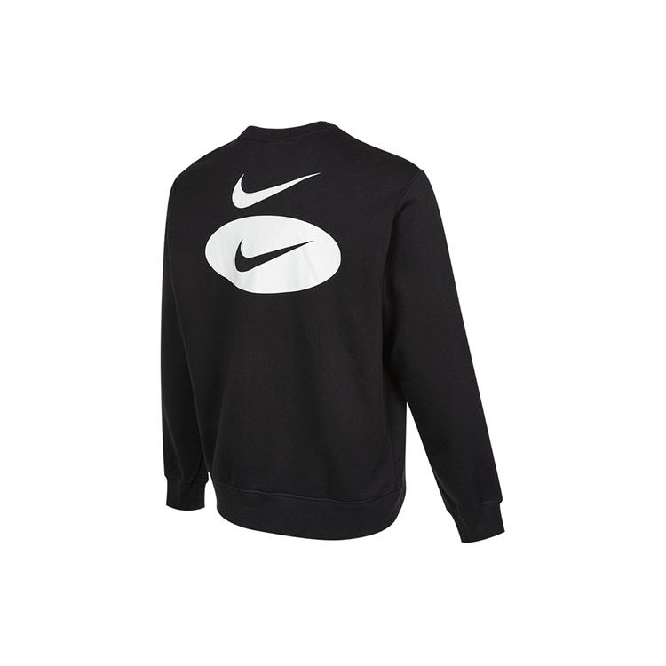 Nike Повседневная спортивная флисовая толстовка с круглым вырезом и длинными рукавами, мужские топы, черные DM5461-010