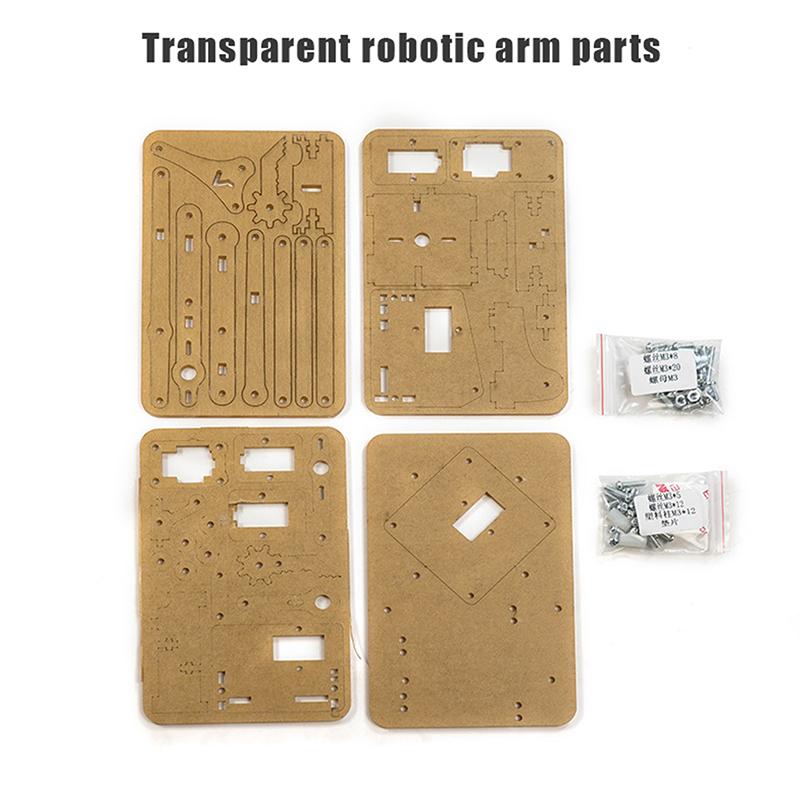 4 Dof Разборка Акриловая Механическая Рука Робот Манипулятор Коготь Для Изготовителя Обучающий Набор Для Сделай Сам