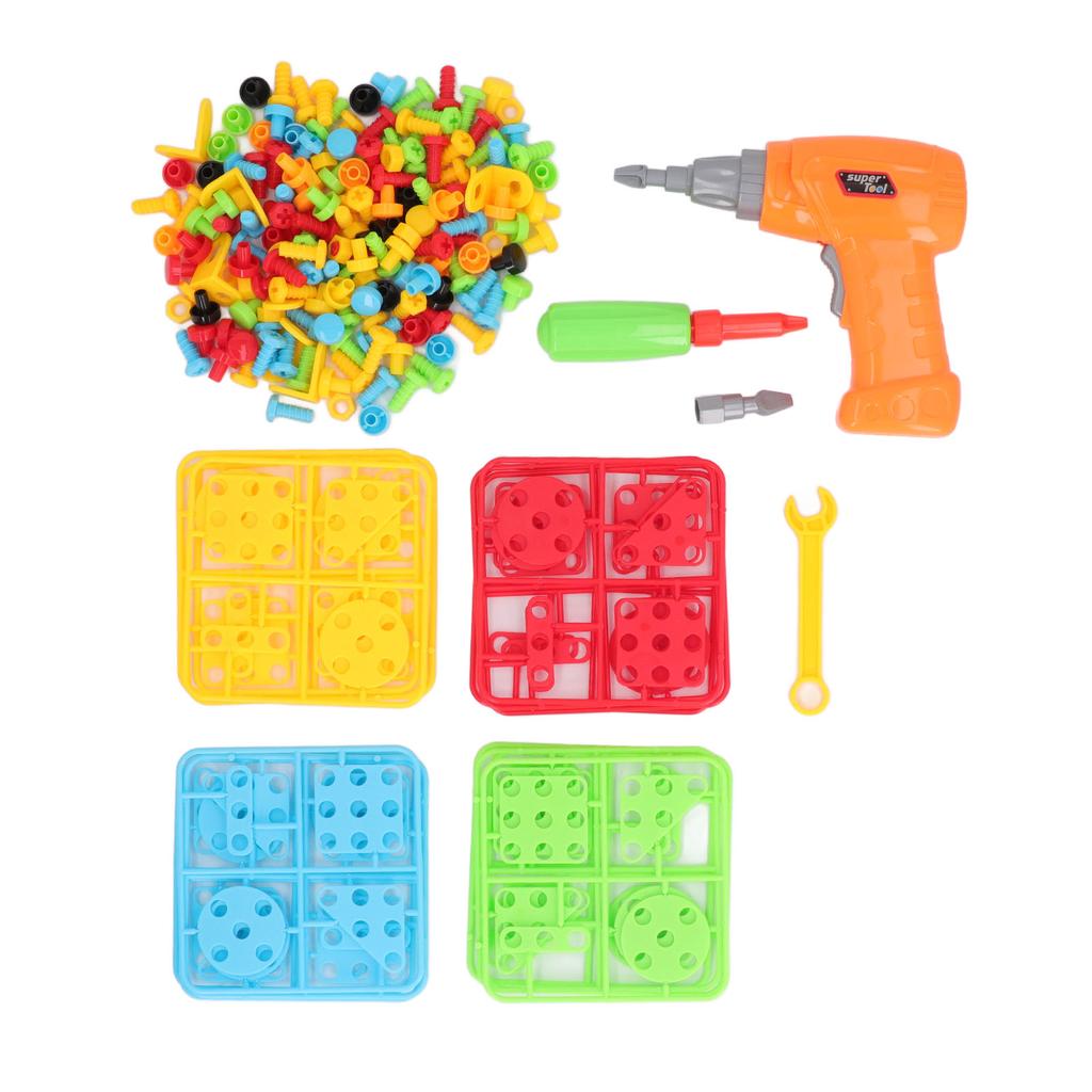 239 предметов, набор игрушек-конструкторов с дрелью и отверткой, обучающий набор-головоломка с дрелью и отверткой