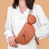 Yousheng Crossbody Sling Bag Women Leather Shoulder Bag Crossbody Purse with Adjustable Shoulder Strap Chest Belt Bum Bag for Travel Daily Errands