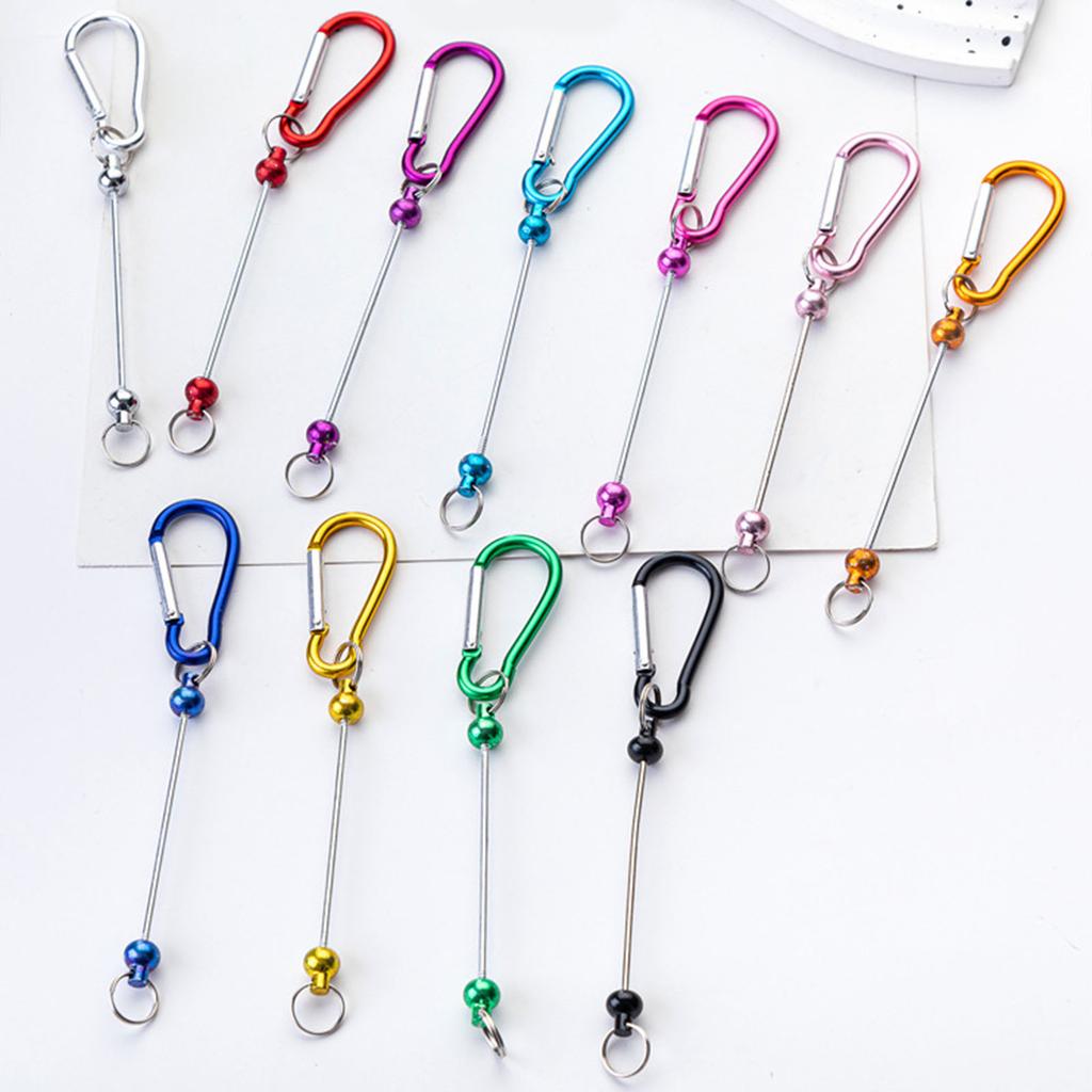 Blank Beadable Keychain Bars DIY Bead Keychain Bar Charms Practical Metal Key Fob Blank for DIY Key Chain Crafts Making