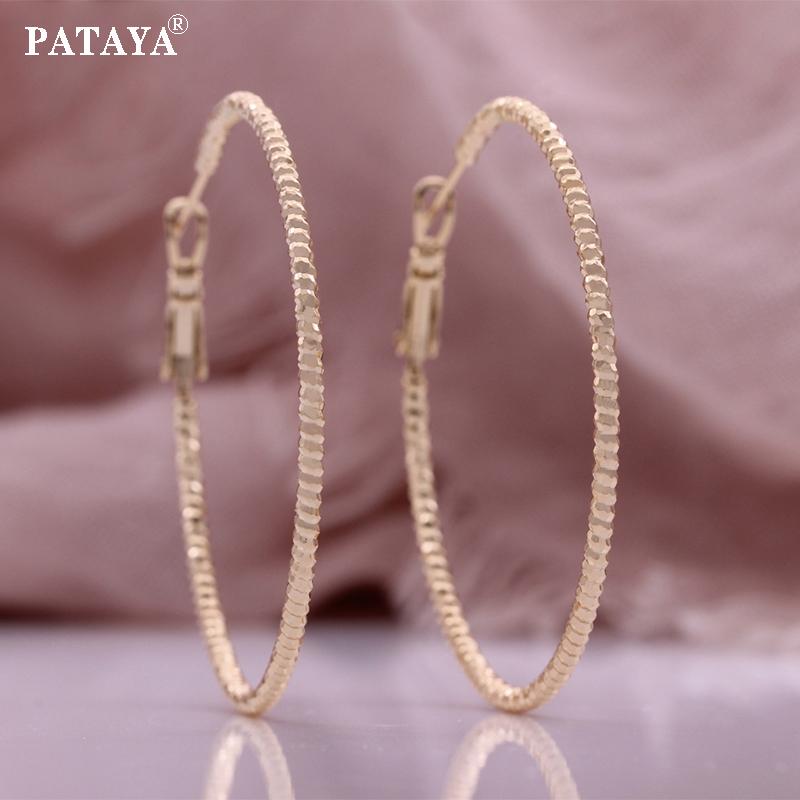 PATAYA Модные персонализированные большие серьги-кольца в стиле журнала