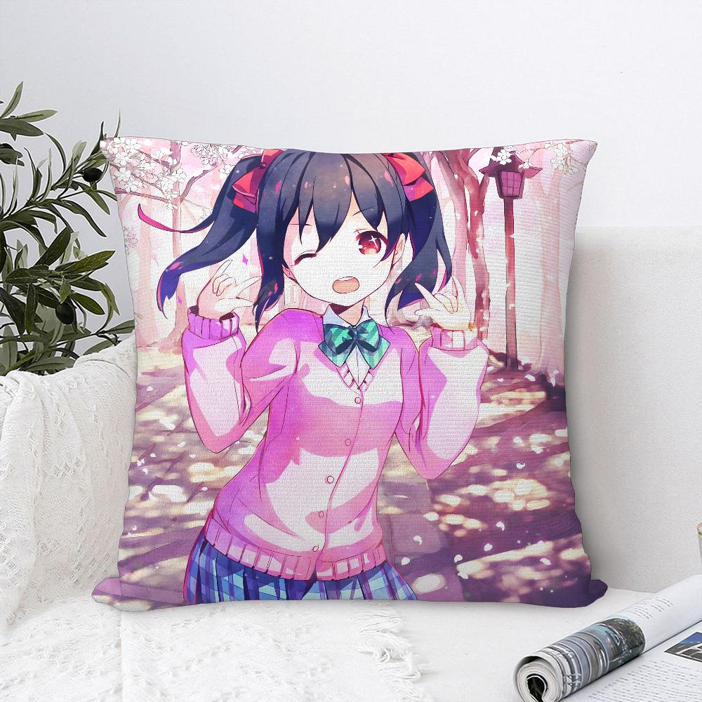 Аниме L-Love Live! Наволочка Декоративная для Дивана Домашняя Двусторонняя Печать Плюшевая Квадратная Наволочка для Подушки Декор Подушки Чехол