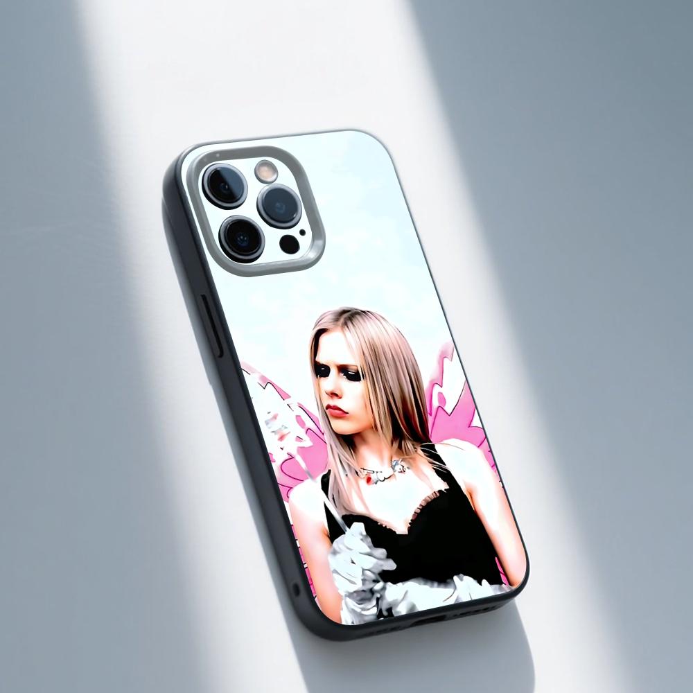 A-Avril Skate punk L-Lavigne Чехол для телефона iPhone 16,15,14,13,12,11,Pro,Max,Plus,X,XS,SE,E,Mini,Мягкий силиконовый черный чехол