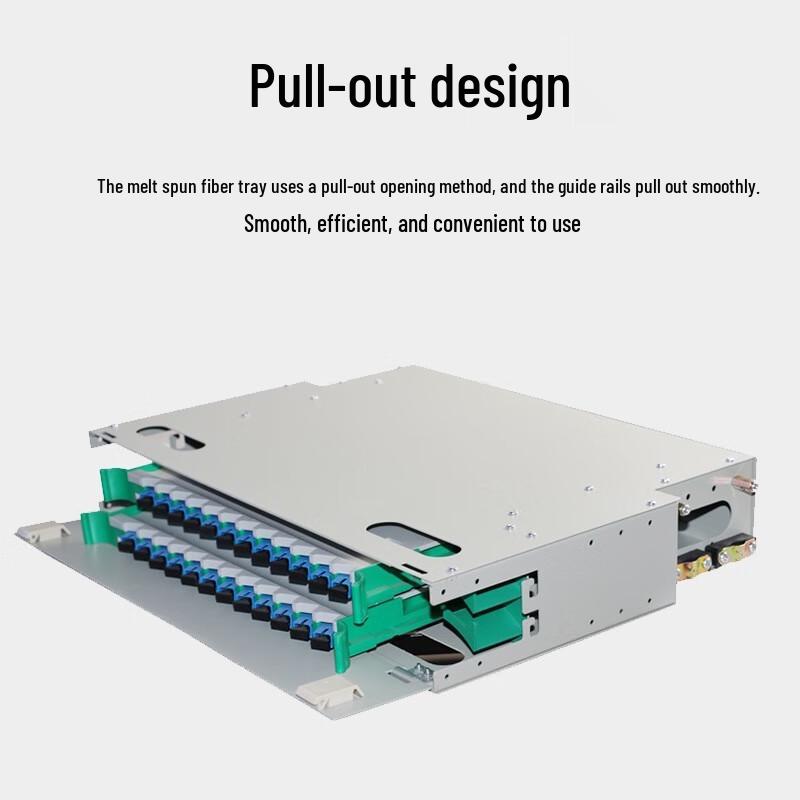 Hongji HJ-OL24 24-Core 12-Port LC Single-Mode Rack-Mount Fiber Optic Distribution Frame