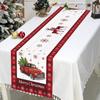 Модная новогодняя скатерть, дорожка для стола, чехол с флагом, рождественские подарки, рождественский декор