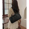 [miniministore] long handle boston bag tote bag Korean style large capacity shoulder bag With zipper wide gusset handbag stylish shoulder bag Women's