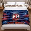 Sydney Roosters Printed Flannel Blanket Custom Name Text Soft Warm Throw For Bedroom Holiday Gift