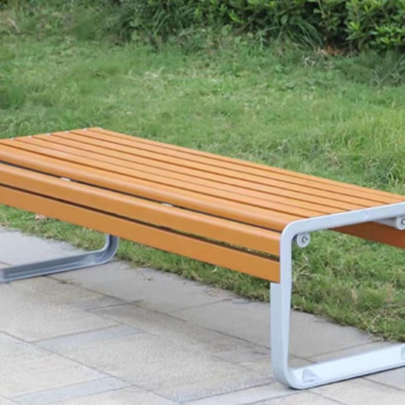 Outdoor Garden Wrought Iron & Wood Bench