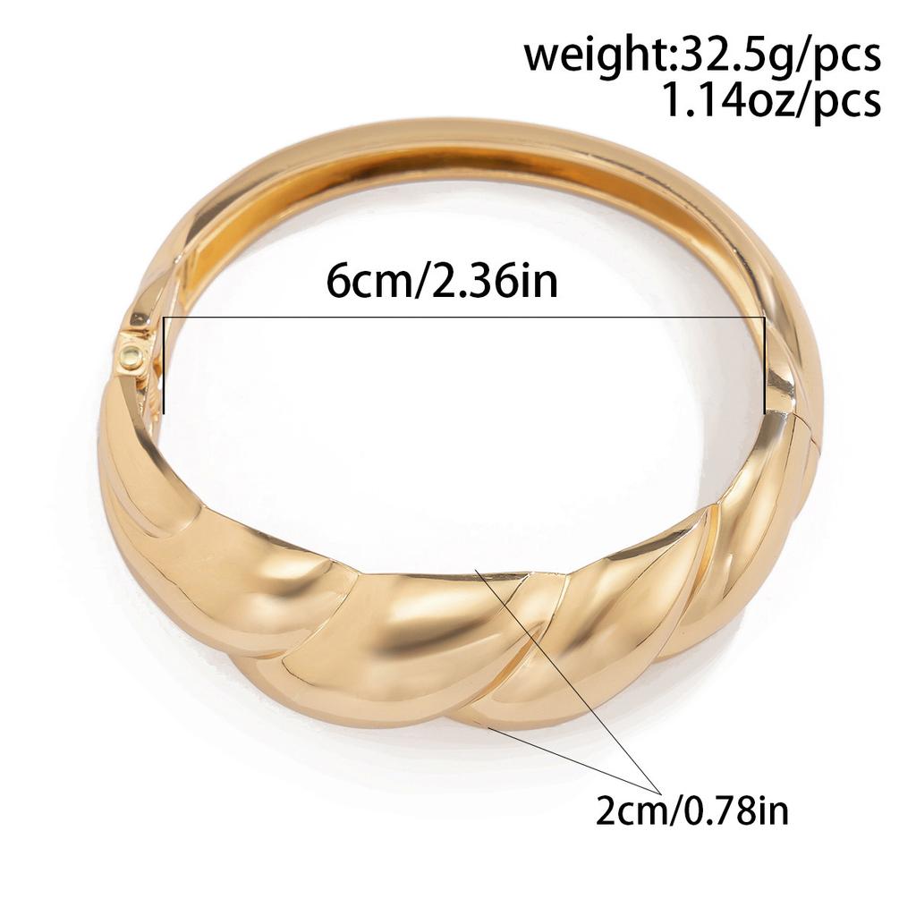 1 Pcs Exaggerated Spring Bangle Open Bracelet Punk Gold Silver Color Hip Hop Geometric Metal Cuff Wide Bangles for Women Jewelry Femme Accessories