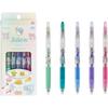 Гелевая шариковая ручка "Juice Sanrio Characters 5 цветов" (B комплект/пастельно-зеленый (Почакко), бирюзово-зеленый (Хангиодон), голубое небо (Смокинг Сэм), Фиолетовый