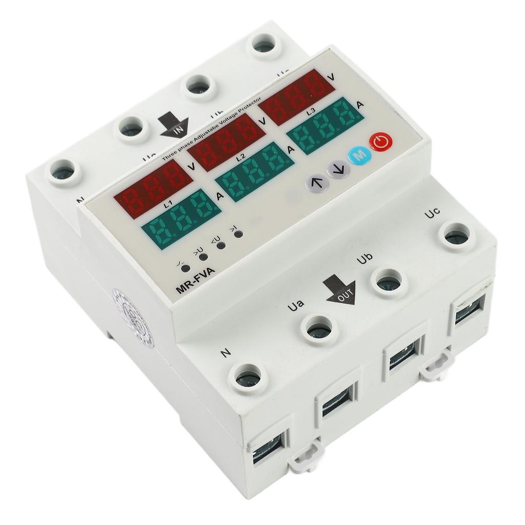 3-фазный регулируемый предохранитель напряжения 220 В с самовозвратом для защиты от повышенного и пониженного напряжения для бытовых нужд