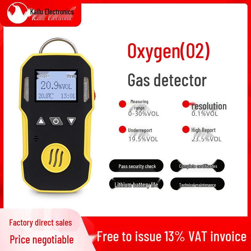 Portable 4-in-1 Gas Detector: Combustible, Oxygen, Hydrogen Sulfide, Carbon Monoxide