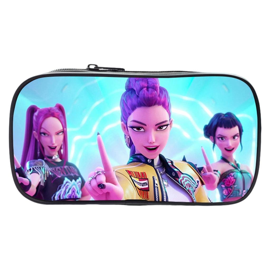 KPOP Девочки Мультяшный Пенал Пенал для Начальной Школы Сумка для Канцелярских Принадлежностей Детский Пенал Аниме Принт