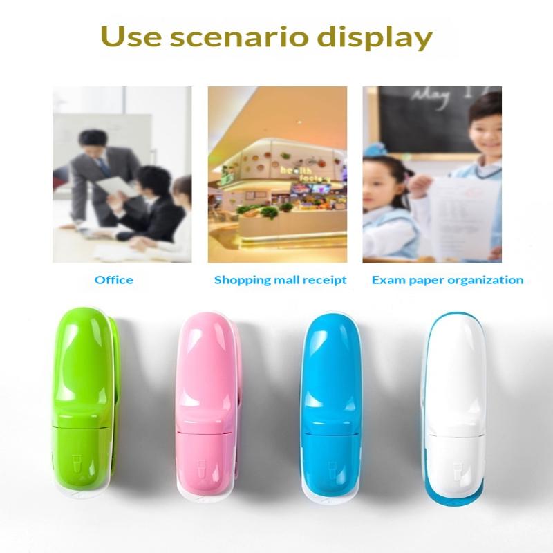 Настольный степлер без скрепок для фиксации до 8 листов для дома, школы, офиса, настольный степлер для билетной бумаги и переплета документов