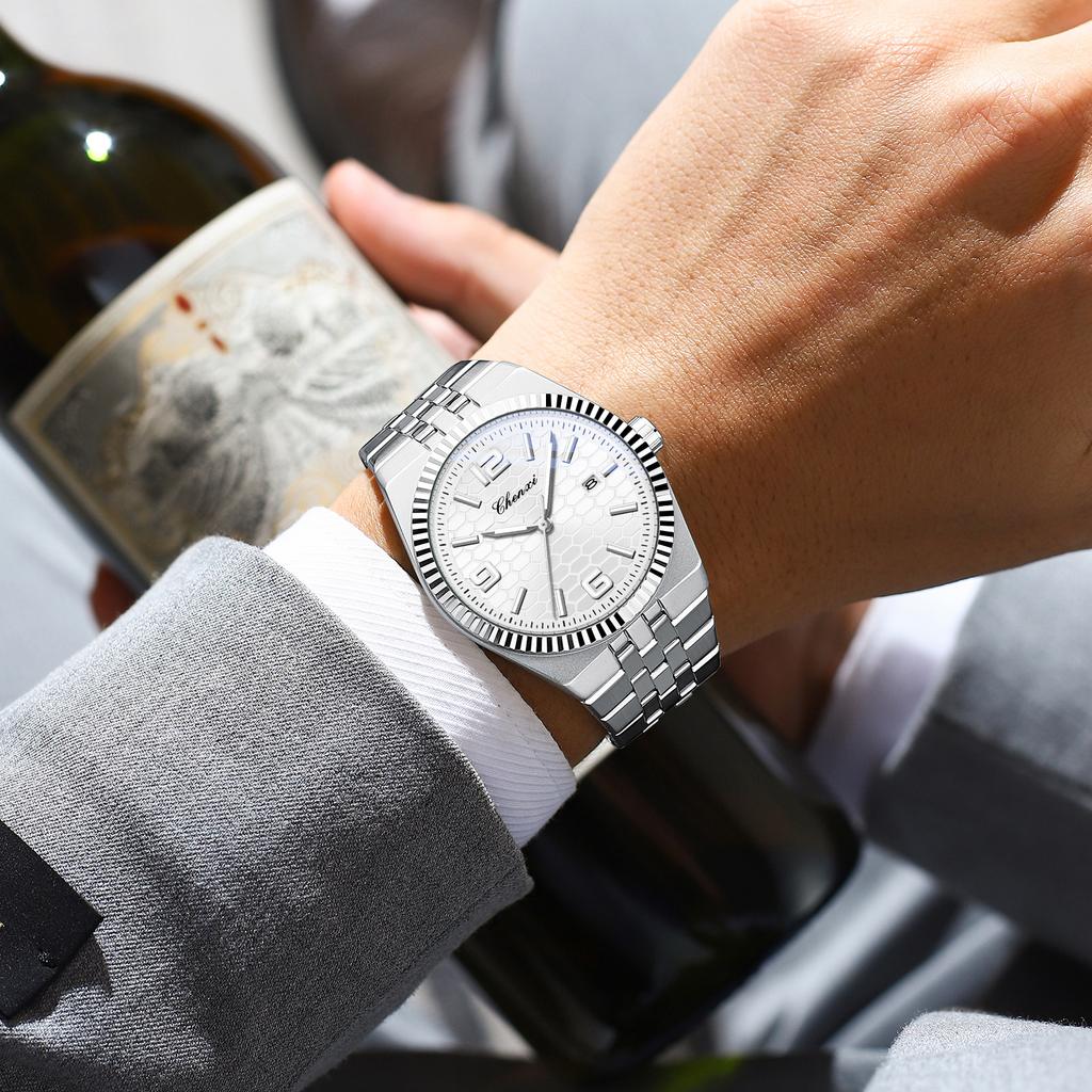 Couple Watch Luxury Quartz Watch Waterproof Watch Lover Gift Night Light Classic Date Week Clock His Her Watch