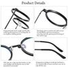 Durable Eye Protection Office Metal Frame Round Eyeglasses Anti-Blue Light Glasses Computer Goggles