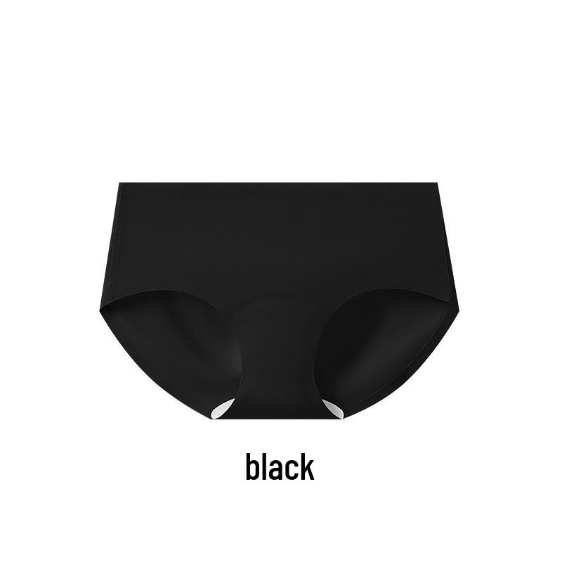 10A Quality Mid-Waist Ice Silk Seamless Panties for Women - Soft, Antibacterial Mulberry Silk Crotch