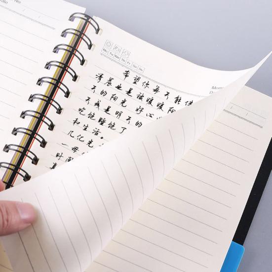 Спиральный блокнот с разделителями, гладкое письмо, утолщенная страница премиум-класса с кольцом для катушки A5/B5, блокнот-планировщик, офисные принадлежности