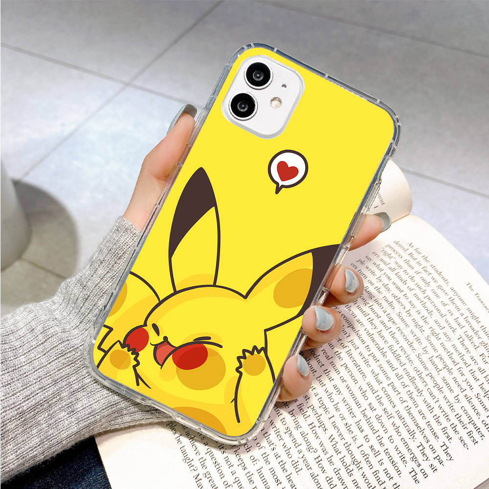 Прозрачный чехол PK10 Pikachu Pokémon для Samsung A04 A14 A23 M33 M53 Realme 10 9 C35 C55 VIVO Y02 Y12 Infinix Hot 30 Note 11 Tecno Spark 8P Pro