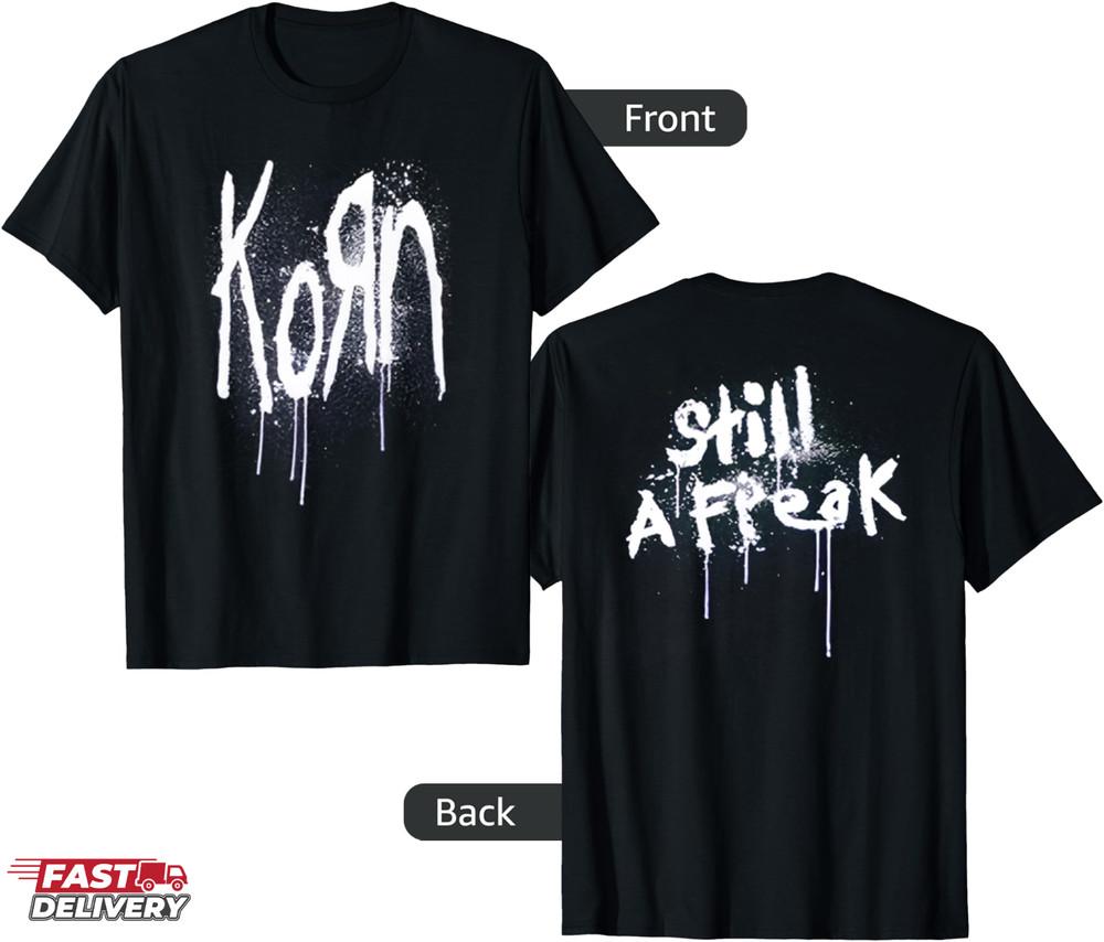 KORN Still A Freak Женская приталенная черная футболка-платье, Подарок для фанатов рока Унисекс футболка