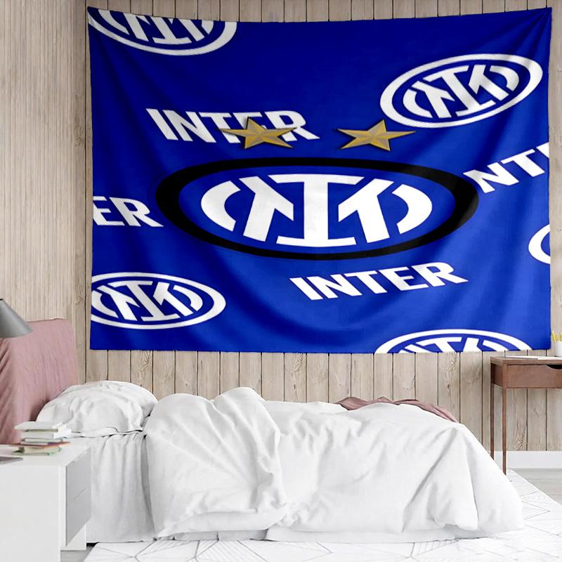Inter Milan Crest Tapestry, Unique Design Tapestry, Suitable for Bedroom,Livingroom, Playroom,Heartwarming Fan Holiday Gifts