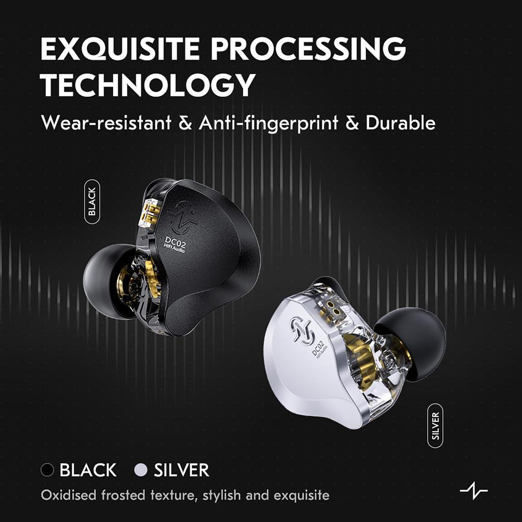 Лучшее соотношение цены и качества для CCZ Solo DC02 проводной проводной двойной магнитный контур динамический HIFI звук игровой шум окисленный матовый композитный сбалансированный звук качество цинк