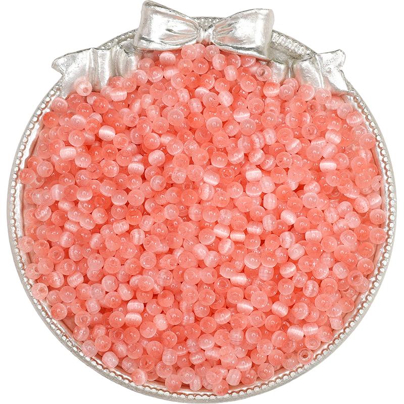 Стеклянные бусины-рис 4 мм с эффектом кошачьего глаза, разных цветов для изготовления украшений своими руками